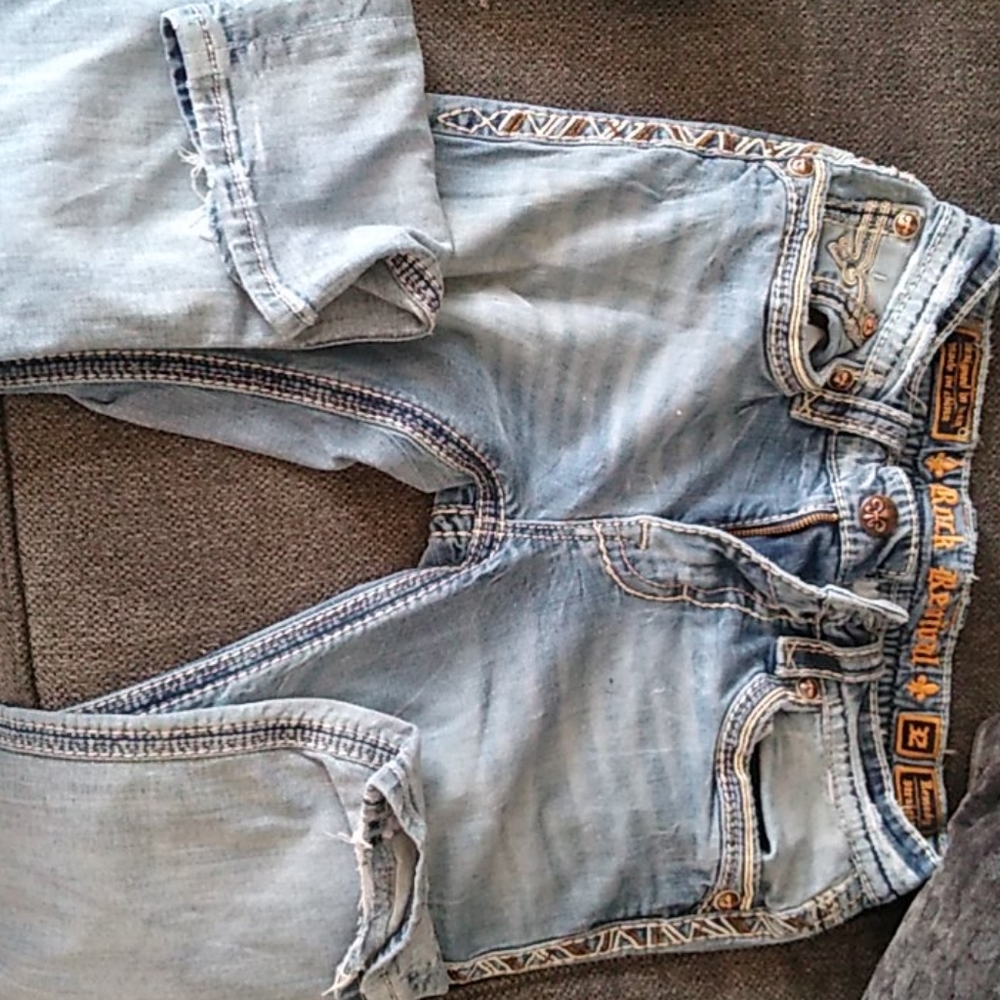 Rock revival men's jeans